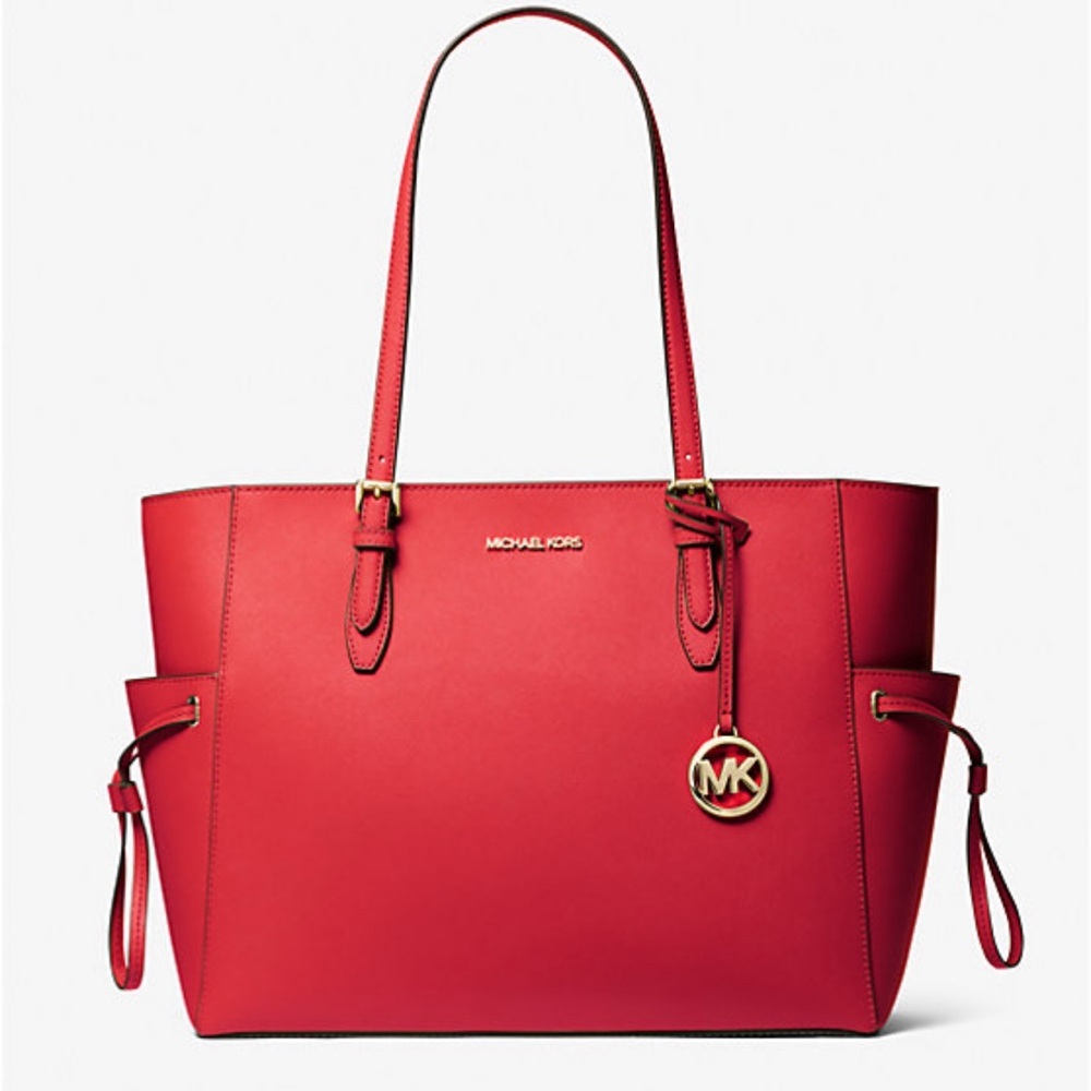 MICHAEL KORS Handbag Gilly Large Saffiano Leather Tote Bag in Red AUTHENTIC NWT - Picture 1 of 8